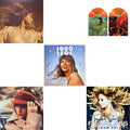 Fearless (Taylor's Version) (Gold Vinyl/3LP) & Red (Taylor's Version) (4LP) & 1989 (Taylor's Version) (2LP/Crystal Skies Blue Vinyl) & Life Of A Showgirl (X) (Sweat & Vanilla Perfume Portofino Orange Glitter LP Vinyl) & Fearless Platinum Edition