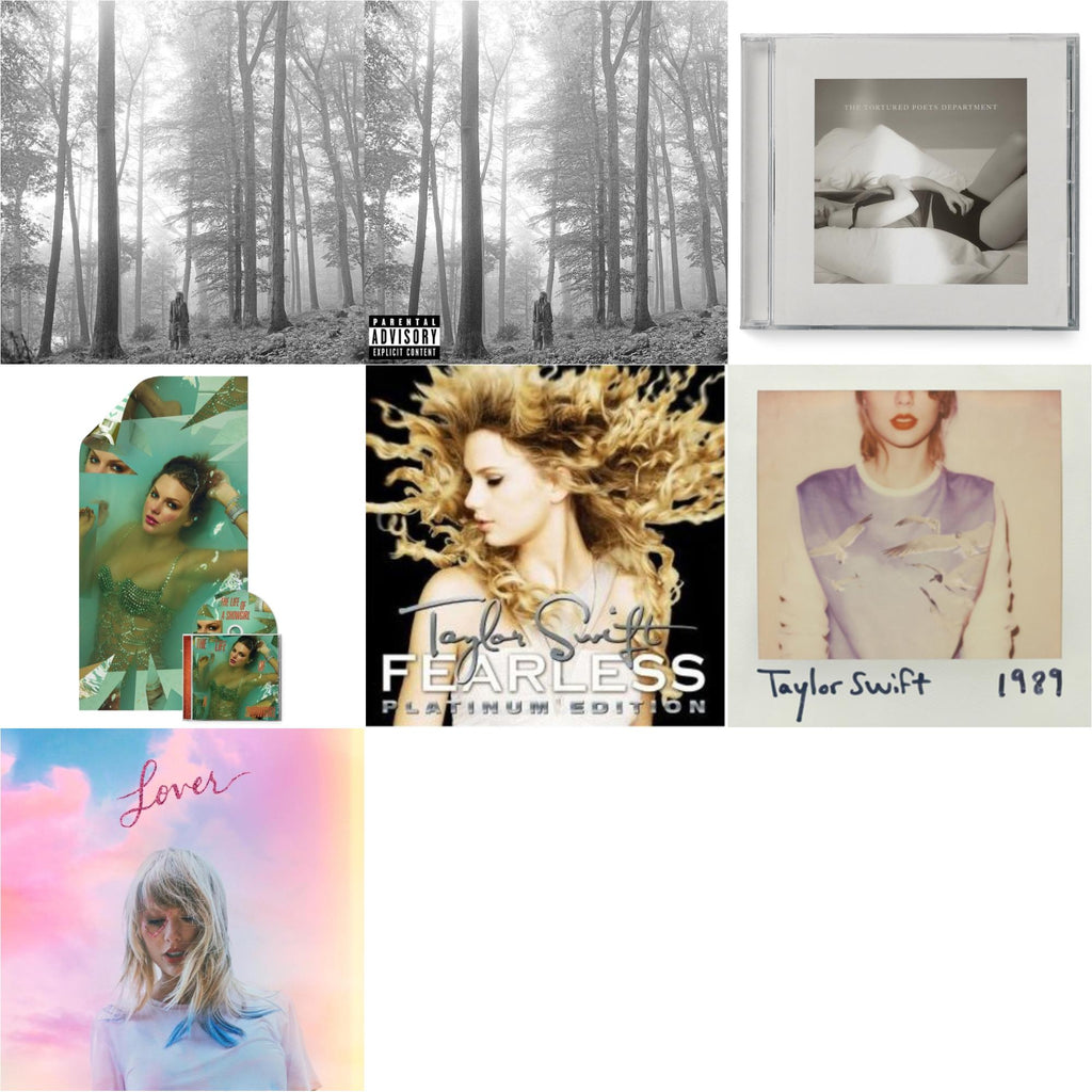 Folklore (Edited) & Folklore (X) & Tortured Poets Department (X) (Manuscript- Bonus Track) & Life Of A Showgirl (X) (Sweat & Vanilla Perfume CD W/ Poster) & Fearless & 1989 & Lover (Deluxe) (Version 4)