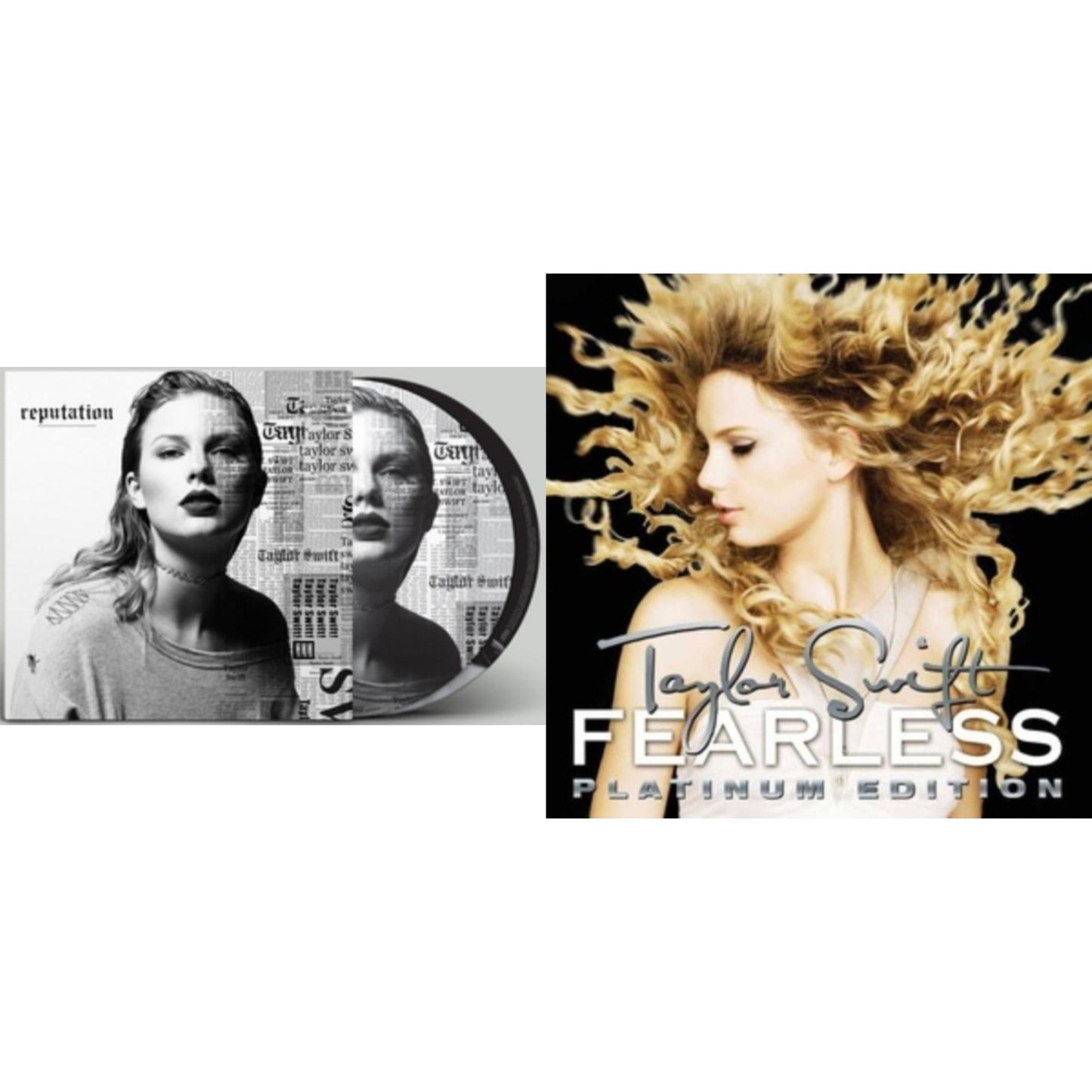 This is a 2 LP Vinyl SKU bundle.
1.This LP Vinyl is brand new.Format: LP VinylMusic Style: VocalThis item's title is: Reputation (Picture Disc)Artist: Taylor SwiftLabel: Big Machine RecordsBarcode: 843930033157Release Date: 12/15/2017
2.This LP Vinyl is brand new.