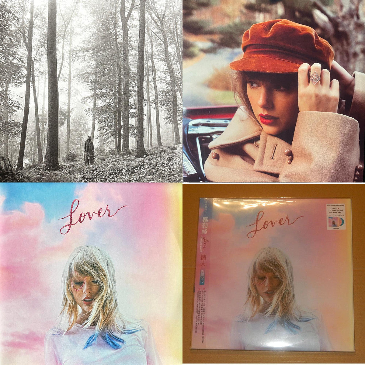 Folklore (X) (Beige Vinyl/2LP) & Red (Taylor's Version) (4LP) & Lover (2LP) & Lover