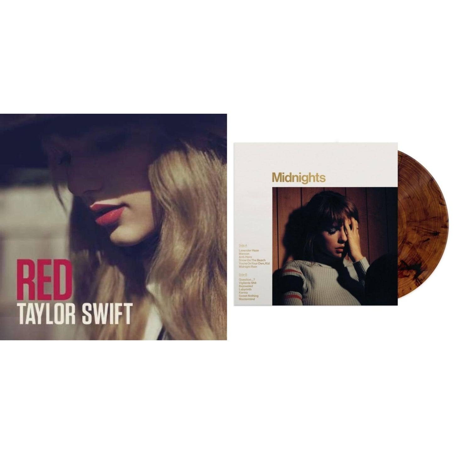 This is a 2 LP Vinyl SKU bundle.
1.This LP Vinyl is brand new.Format: LP VinylMusic Style: CountryThis item's title is: RedArtist: Taylor SwiftLabel: Big Machine RecordsBarcode: 843930007103Release Date: 12/4/2012
2.This LP Vinyl is brand new.