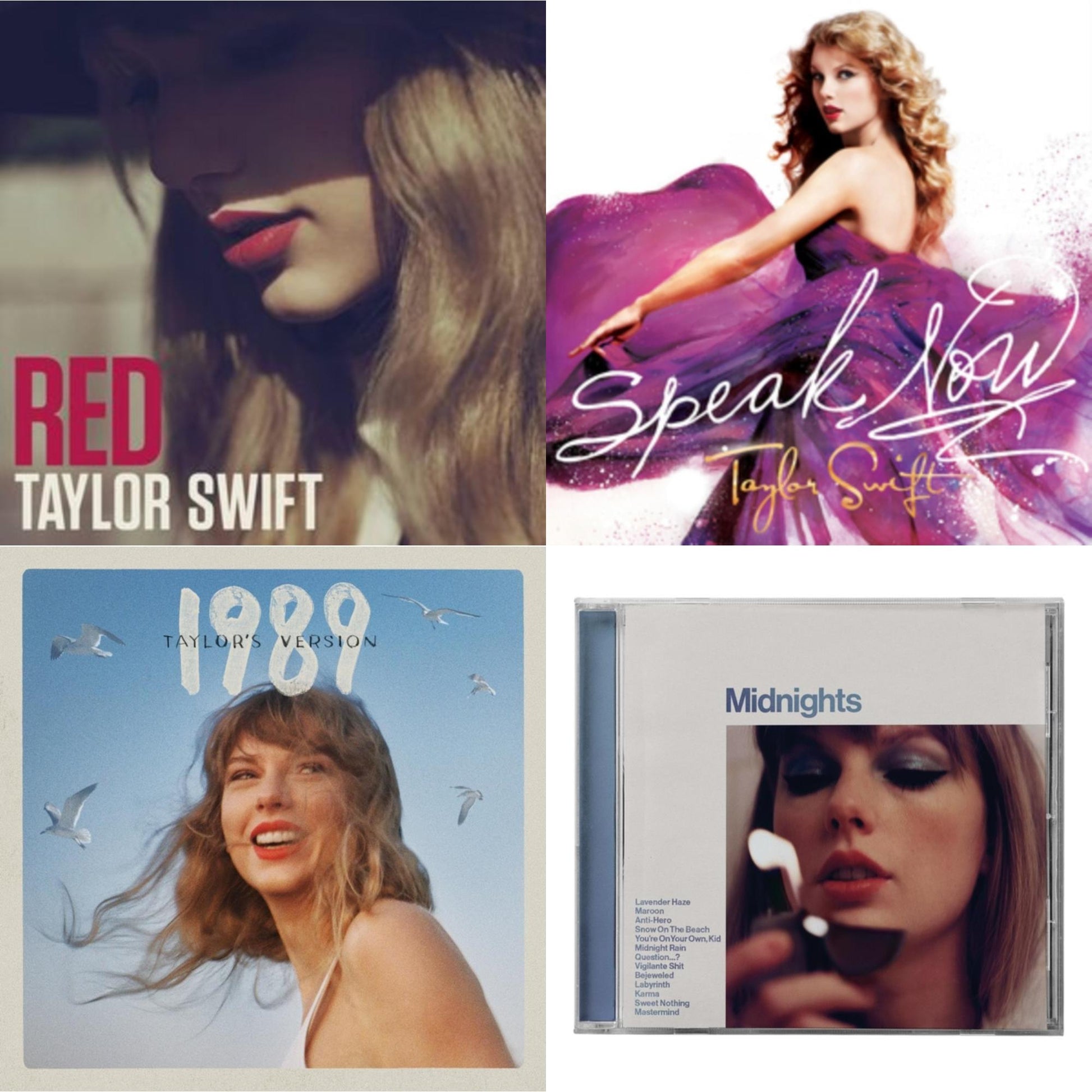 This is a 4 CD SKU bundle.
1.This CD is brand new.Format: CDMusic Style: Country RockThis item's title is: RedArtist: Taylor SwiftLabel: Rock/PopBarcode: 602537173051Release Date: 1/15/2021
2.This CD is brand new.