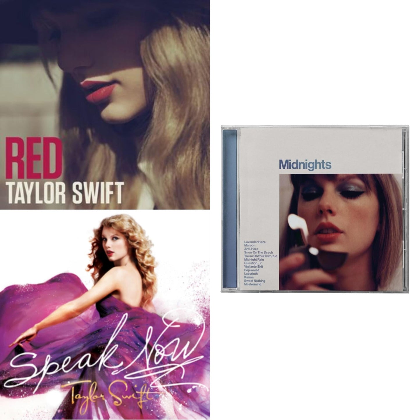 This is a 3 CD SKU bundle.
1.This CD is brand new.Format: CDMusic Style: Country RockThis item's title is: RedArtist: Taylor SwiftLabel: Rock/PopBarcode: 602537173051Release Date: 1/15/2021
2.This CD is brand new.