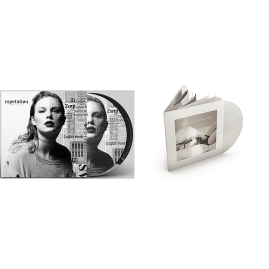 This is a 2 LP Vinyl SKU bundle.
1.This LP Vinyl is brand new.Format: LP VinylMusic Style: VocalThis item's title is: Reputation (Picture Disc)Artist: Taylor SwiftLabel: Big Machine RecordsBarcode: 843930033157Release Date: 12/15/2017
2.This LP Vinyl is brand new.