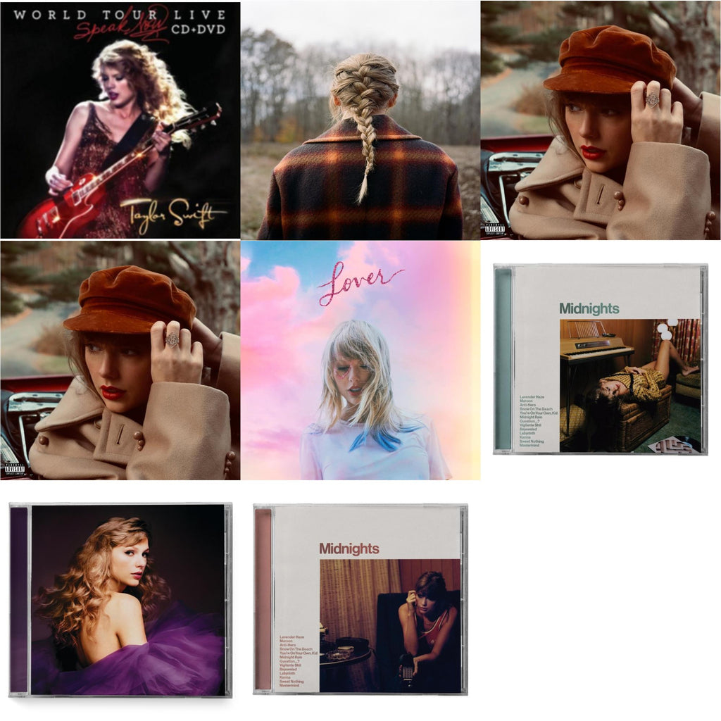 This is a 8 CD SKU bundle.
1.This CD is brand new.Format: CDMusic Style: Alternative RockThis item's title is: Evermore (X)Artist: Taylor SwiftLabel: REPUBLICBarcode: 602435648583Release Date: 12/18/2020
2.This CD is brand new.