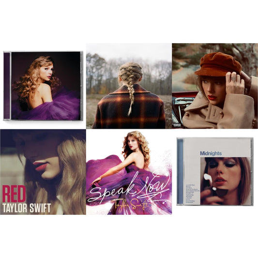 This is a 6 CD SKU bundle.
1.This CD is brand new.Format: CDMusic Style: CountryThis item's title is: Speak Now (Taylor's Version) (2CD)Artist: Taylor SwiftLabel: TAYLOR SWIFT/REPUBLIC RECORDSBarcode: 602455678249Release Date: 7/7/2023
2.This CD is brand new.