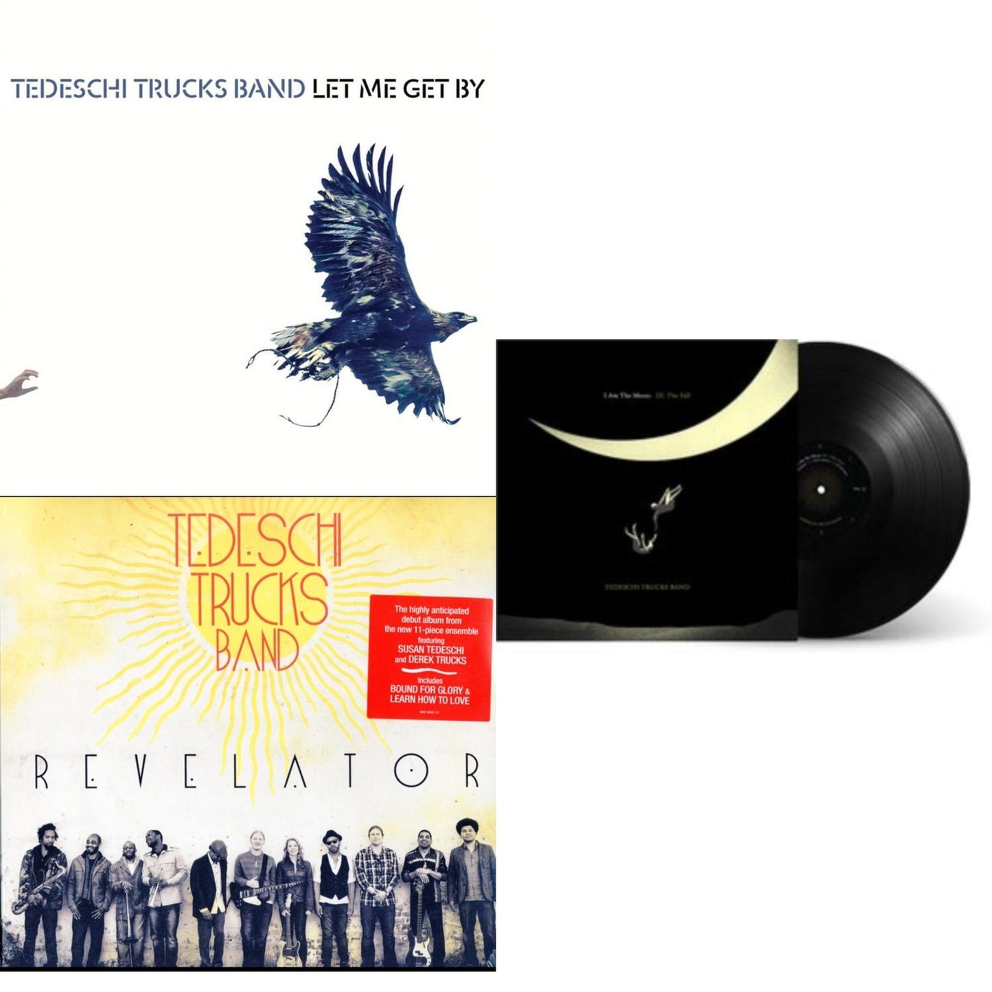 This is a 3 LP Vinyl SKU bundle.
1.This LP Vinyl is brand new.Format: LP VinylMusic Style: Blues RockThis item's title is: Let Me Get ByArtist: Tedeschi Trucks BandLabel: FANTASYBarcode: 888072387614Release Date: 1/29/2016
2.This LP Vinyl is brand new.