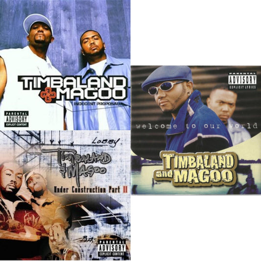 This is a 3 LP Vinyl SKU bundle.
1.This LP Vinyl is brand new.Format: LP VinylMusic Style: BounceThis item's title is: Indecent ProposalArtist: Timbaland & MagooLabel: BLACKGROUND RECORDSBarcode: 194690558016Release Date: 6/24/2022
2.This LP Vinyl is brand new.