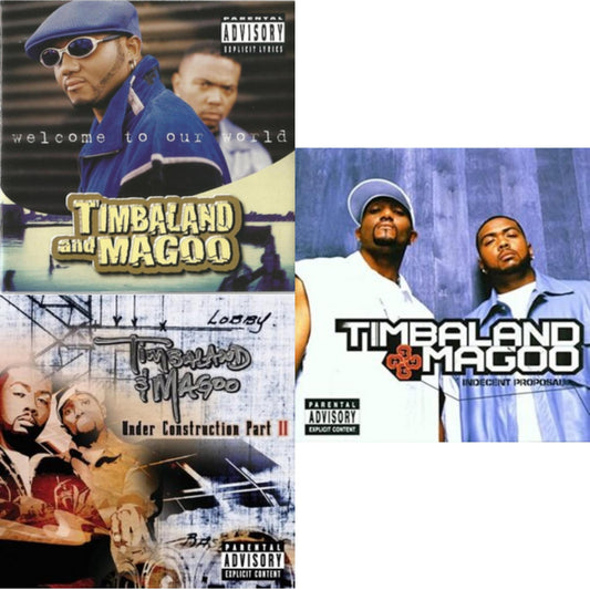 This is a 3 LP Vinyl SKU bundle.
1.This LP Vinyl is brand new.Format: LP VinylThis item's title is: Welcome To Our WorldArtist: Timbaland & MagooLabel: BLACKGROUND RECORDSBarcode: 194690557989Release Date: 6/24/2022
2.This LP Vinyl is brand new.