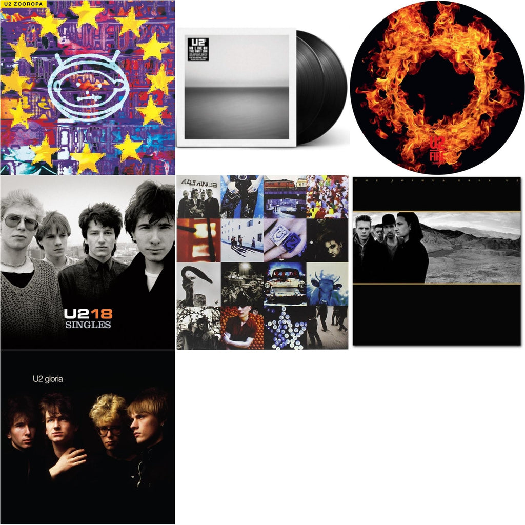 U2 - Fire (40Th Anniversary Edition/Picture Disc) & Gloria (40Th Anniversary/180G/Transparent Yellow LP Vinyl) & Zooropa (Transparent Yellow/2LP) & U218 Singles & Joshua Tree & Achtung Baby (180G/2 LP) & No Line On The Horizon (2 LP)