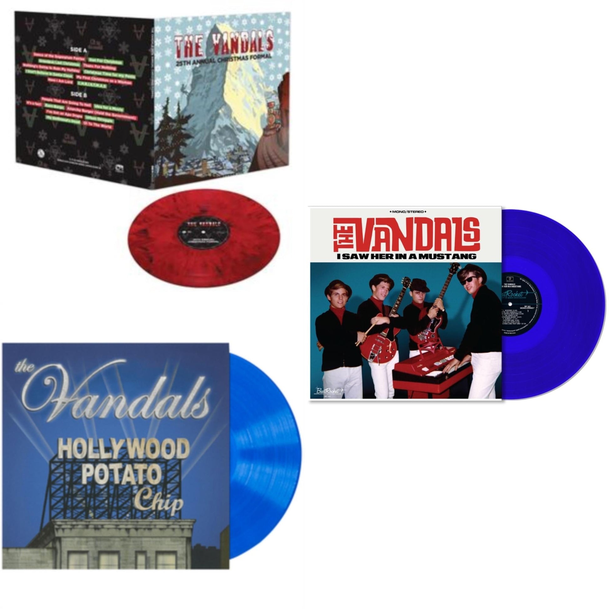 This is a 3 LP Vinyl SKU bundle.
1.This LP Vinyl is brand new.Format: LP VinylThis item's title is: 25Th Annual Christmas Formal (Red & Black Marble LP Vinyl)Artist: VandalsLabel: CLEOPATRABarcode: 889466277917Release Date: 11/4/2022
2.This LP Vinyl is brand new.