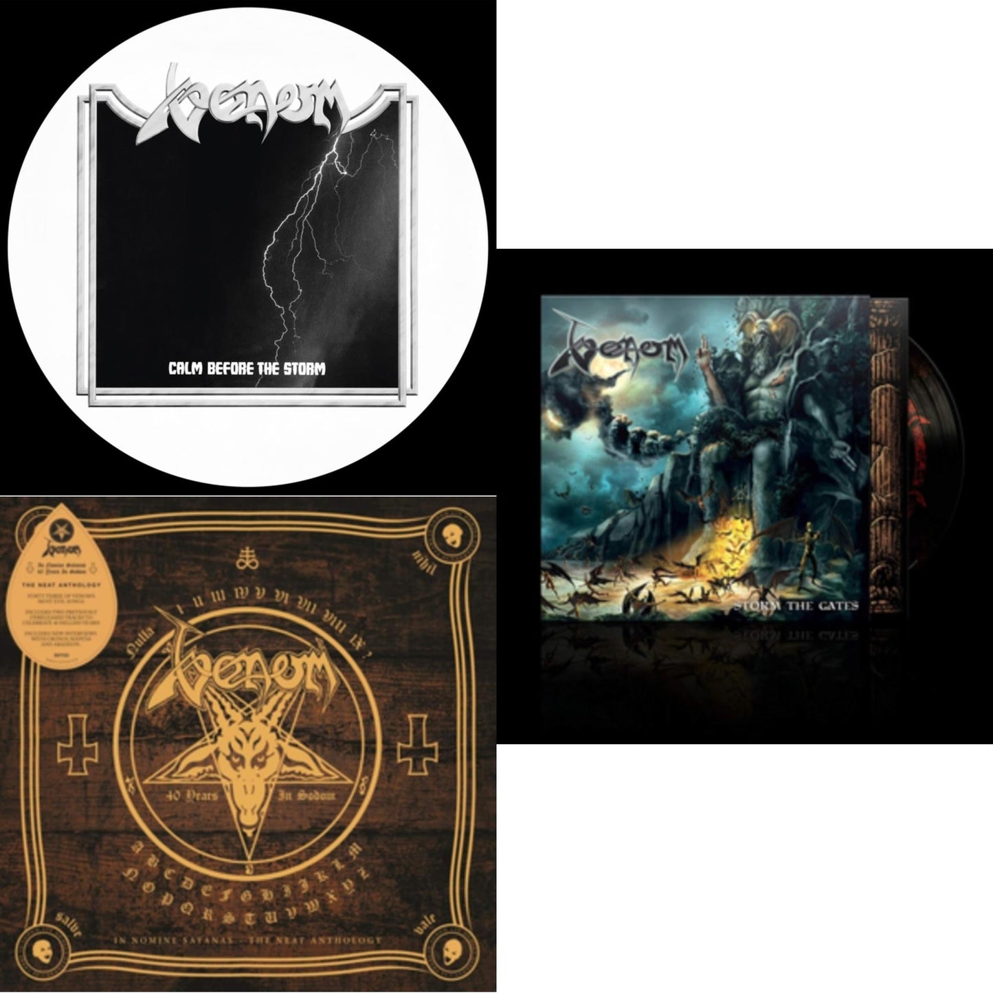 This is a 3 LP Vinyl SKU bundle.
1.This LP Vinyl is brand new.Format: LP VinylThis item's title is: Calm Before The StormArtist: VenomLabel: BACK ON BLACKBarcode: 803343265217Release Date: 2/19/2021
2.This LP Vinyl is brand new.