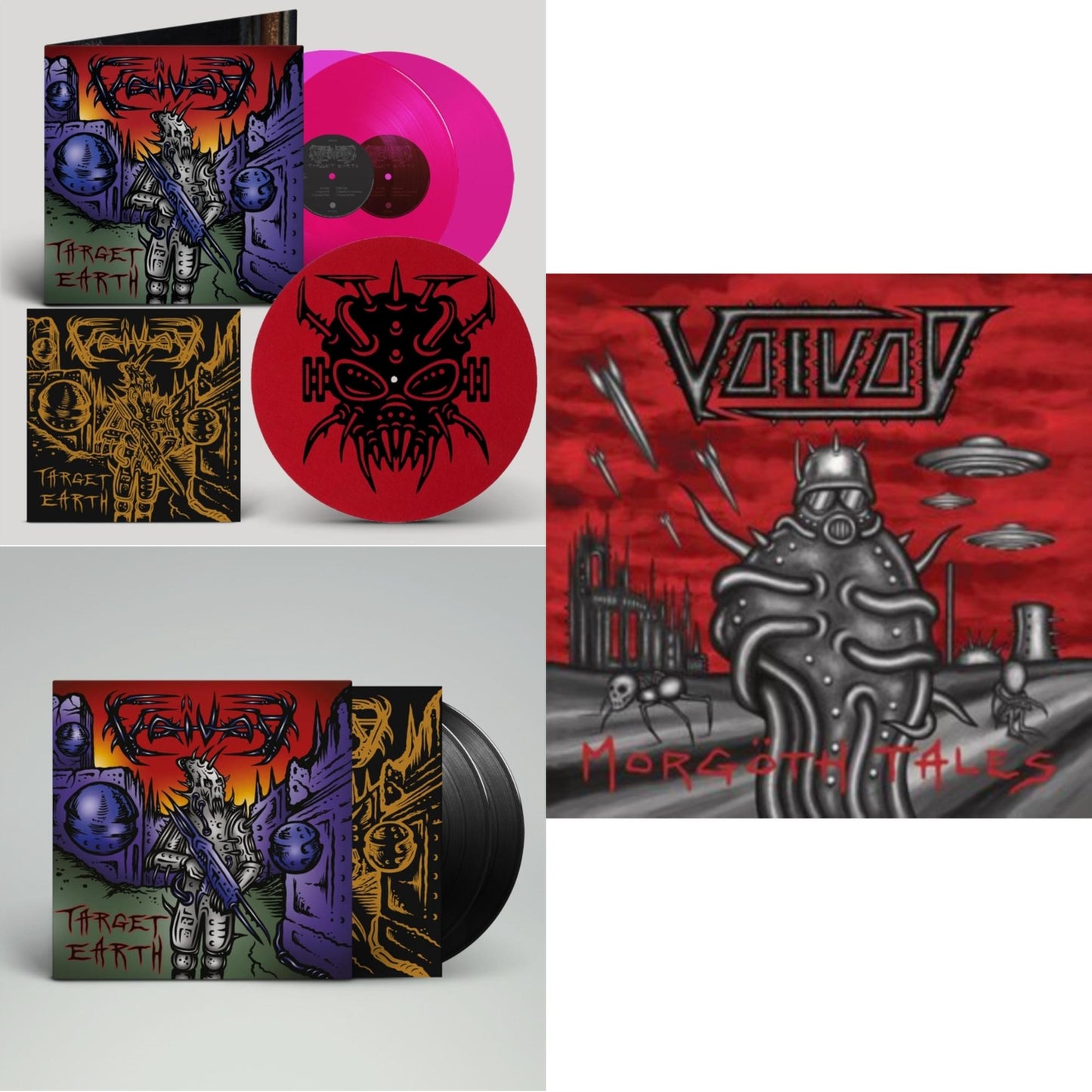 This is a 3 LP Vinyl SKU bundle.
1.This LP Vinyl is brand new.Format: LP VinylMusic Style: Prog RockThis item's title is: Target Earth (Magenta LP Vinyl)Artist: VoivodLabel: SVART RECORDSBarcode: 6430080233052Release Date: 8/18/2023
2.This LP Vinyl is brand new.