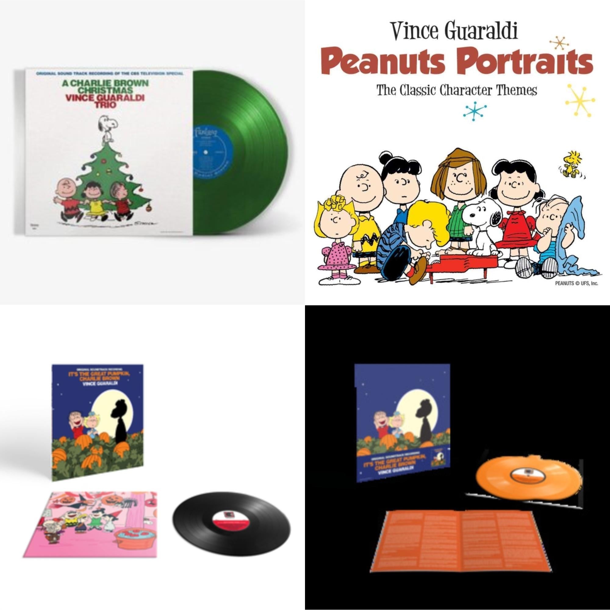 Charlie Brown Christmas (Green LP Vinyl) & Peanuts Portraits & It's The Great Pumpkin, Charlie Brown (45RPM) & It's The Great Pumpkin, Charlie Brown (Translucent Orange Pumpkin Shaped 33 1/3RPM LP Vinyl)