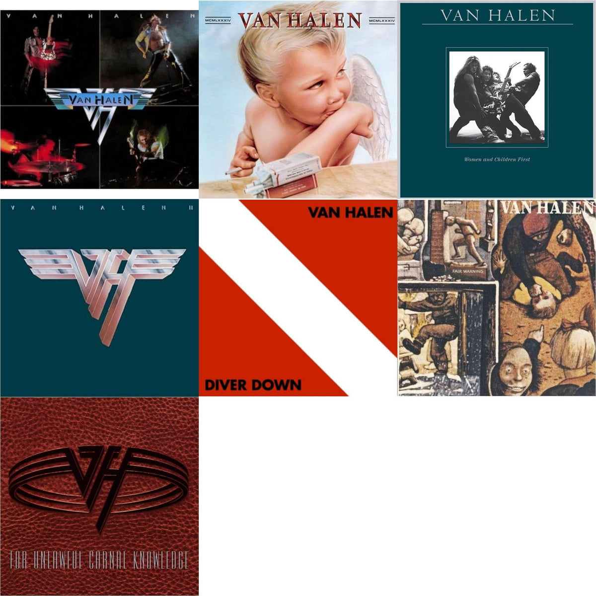 Van Halen - Van Halen Ii (180G/Remastered) & Women & Children First & Fair Warning & Diver Down & Van Halen (Digitally Remastered) & 1984 & For Unlawful Carnal Knowledge (2LP/Blu-Ray/2CD)