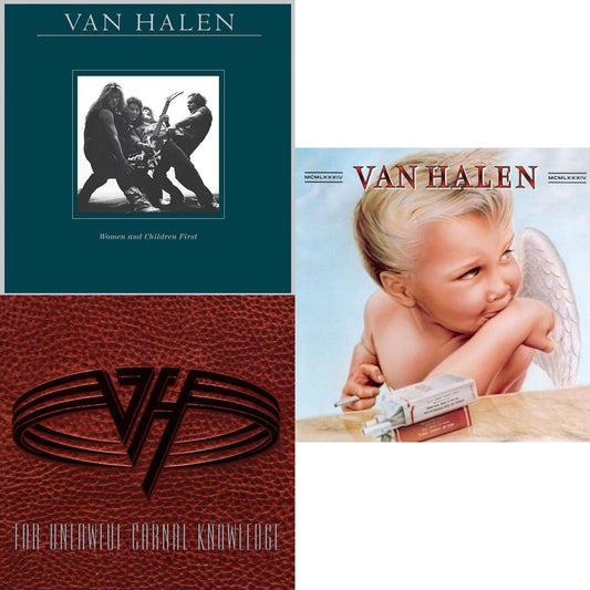 This is a 3 LP Vinyl SKU bundle.
1.This LP Vinyl is brand new.Format: LP VinylMusic Style: Hard RockThis item's title is: Women & Children FirstArtist: Van HalenLabel: RHINO/WARNER BROS.Barcode: 081227954963Release Date: 7/10/2015
2.This LP Vinyl is brand new.