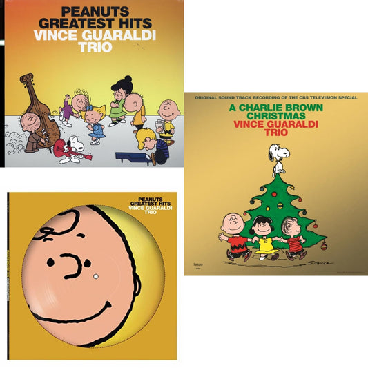 This is a 3 LP Vinyl SKU bundle.
1.This LP Vinyl is brand new.Format: LP VinylMusic Style: SoundtrackThis item's title is: Peanuts Greatest HitsArtist: Vince Trio GuaraldiLabel: FANTASYBarcode: 888072375017Release Date: 9/11/2015
2.This LP Vinyl is brand new.