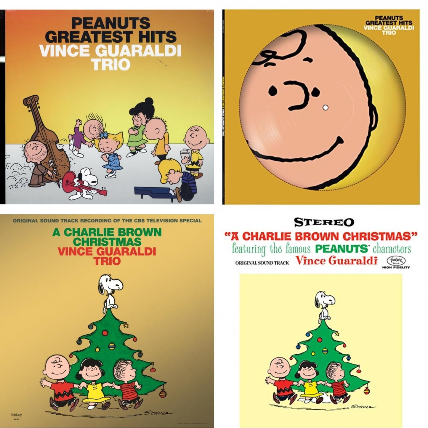 This is a 4 LP Vinyl SKU bundle.
1.This LP Vinyl is brand new.Format: LP VinylMusic Style: SoundtrackThis item's title is: Peanuts Greatest HitsArtist: Vince Trio GuaraldiLabel: FANTASYBarcode: 888072375017Release Date: 9/11/2015
2.This LP Vinyl is brand new.