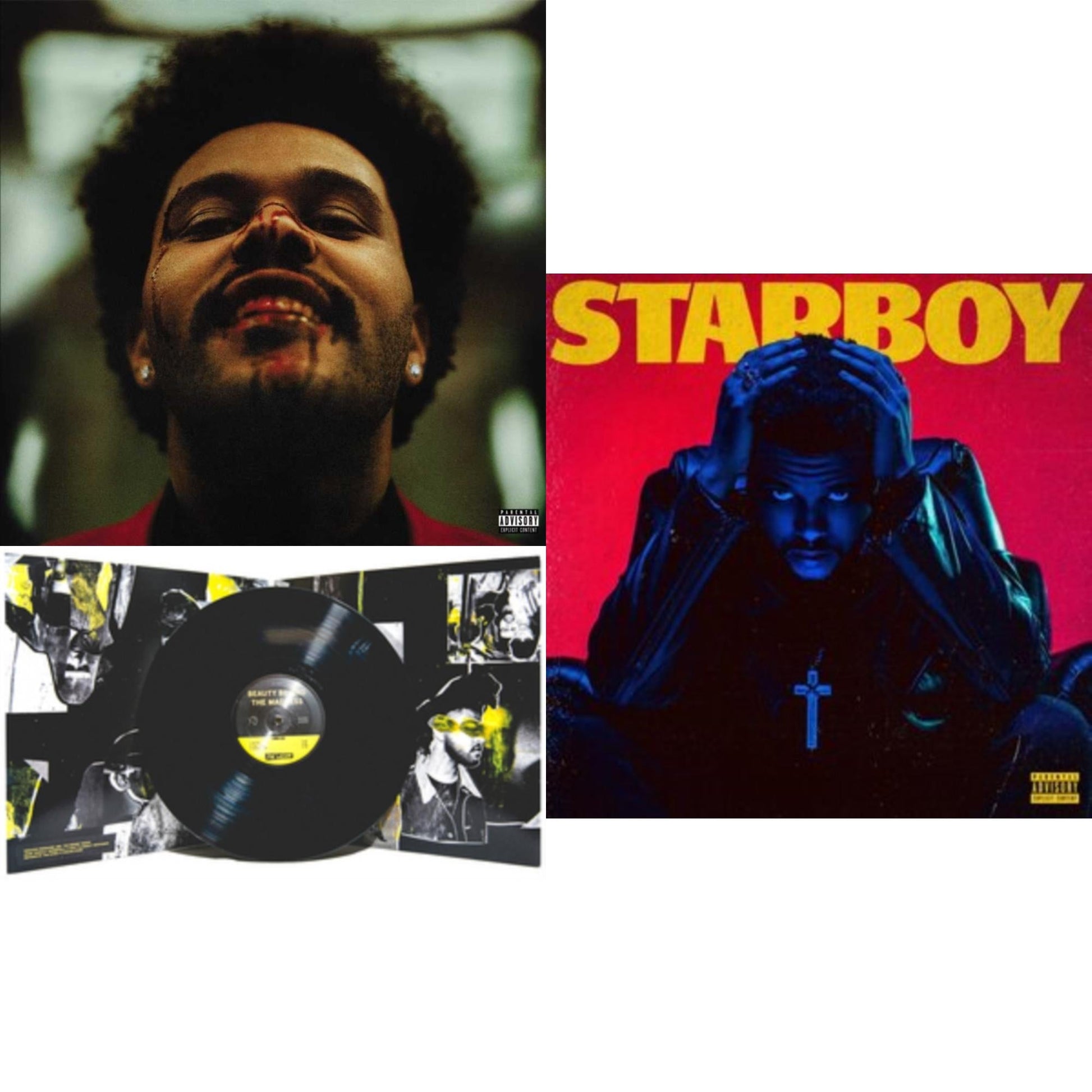 This is a 3 LP Vinyl SKU bundle.
1.This LP Vinyl is brand new.Format: LP VinylMusic Style: Contemporary R&BThis item's title is: After Hours (X) (2LP)Artist: WeekndLabel: XO RECORDSBarcode: 602508818400Release Date: 9/25/2020
2.This LP Vinyl is brand new.