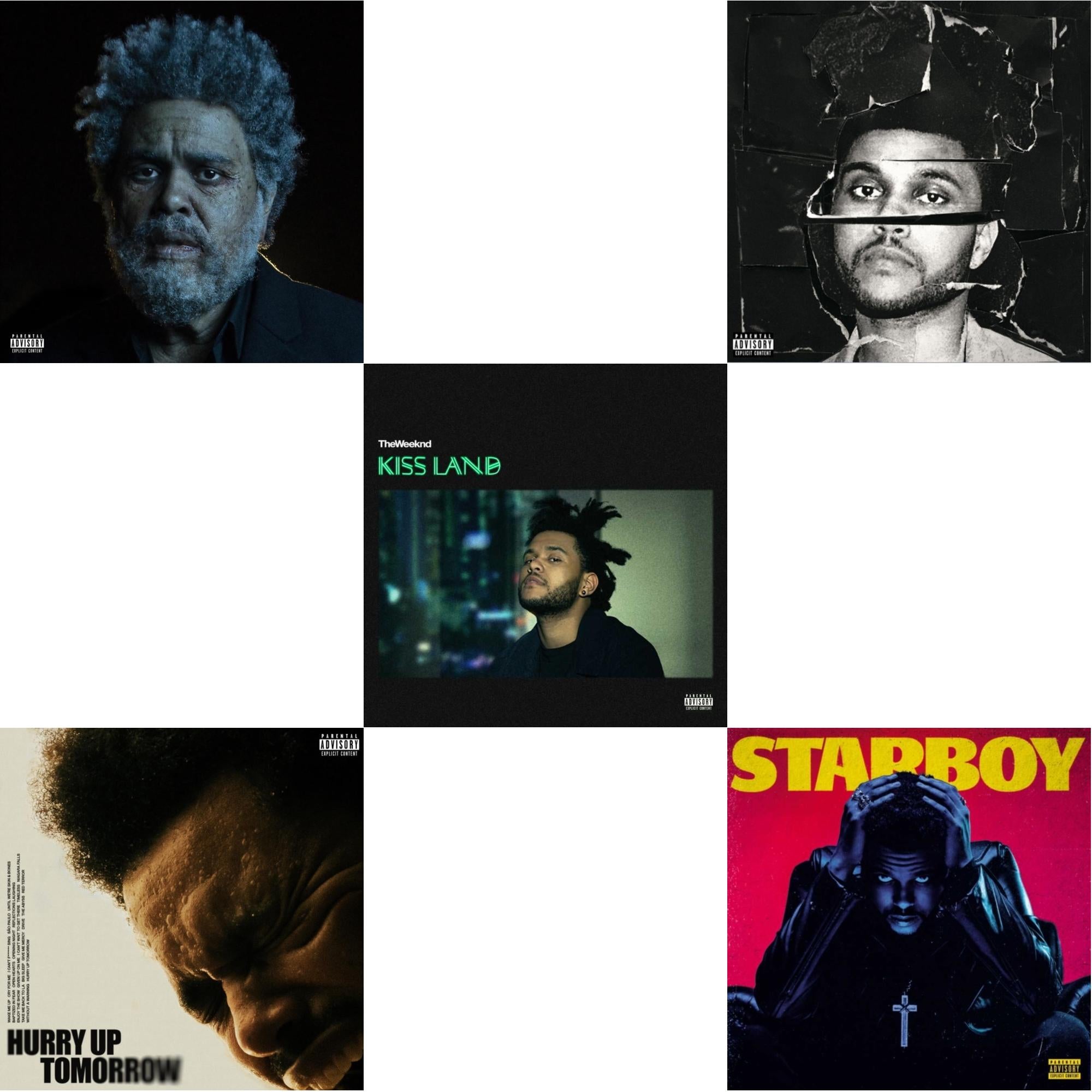 Dawn Fm (X) & Hurry Up Tomorrow (X) (Ost) (2CD) & Kiss Land & Beauty Behind The Madness (X) & Starboy (Ex)