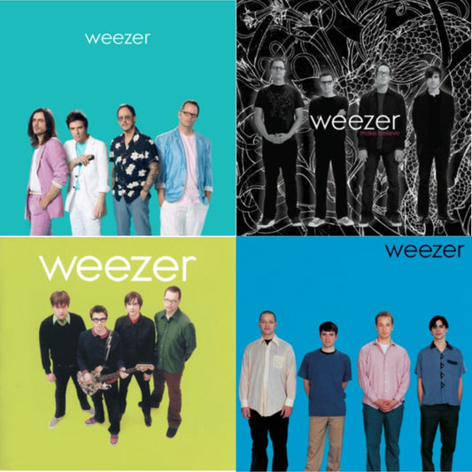 This is a 4 LP Vinyl SKU bundle.
1.This LP Vinyl is brand new.Format: LP VinylMusic Style: Alternative RockThis item's title is: Weezer: Teal AlbumArtist: WeezerLabel: CRUSH MUSICBarcode: 075678652691Release Date: 5/17/2019
2.This LP Vinyl is brand new.