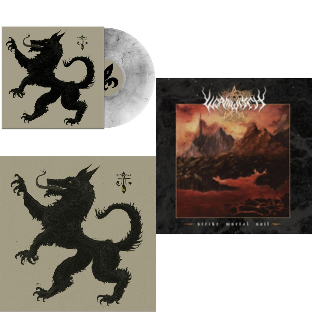 Wolf Hex (Clear W/ Black Swirl LP Vinyl) & Wolf Hex & Strike Mortal Soil (Red Wine LP Vinyl)
