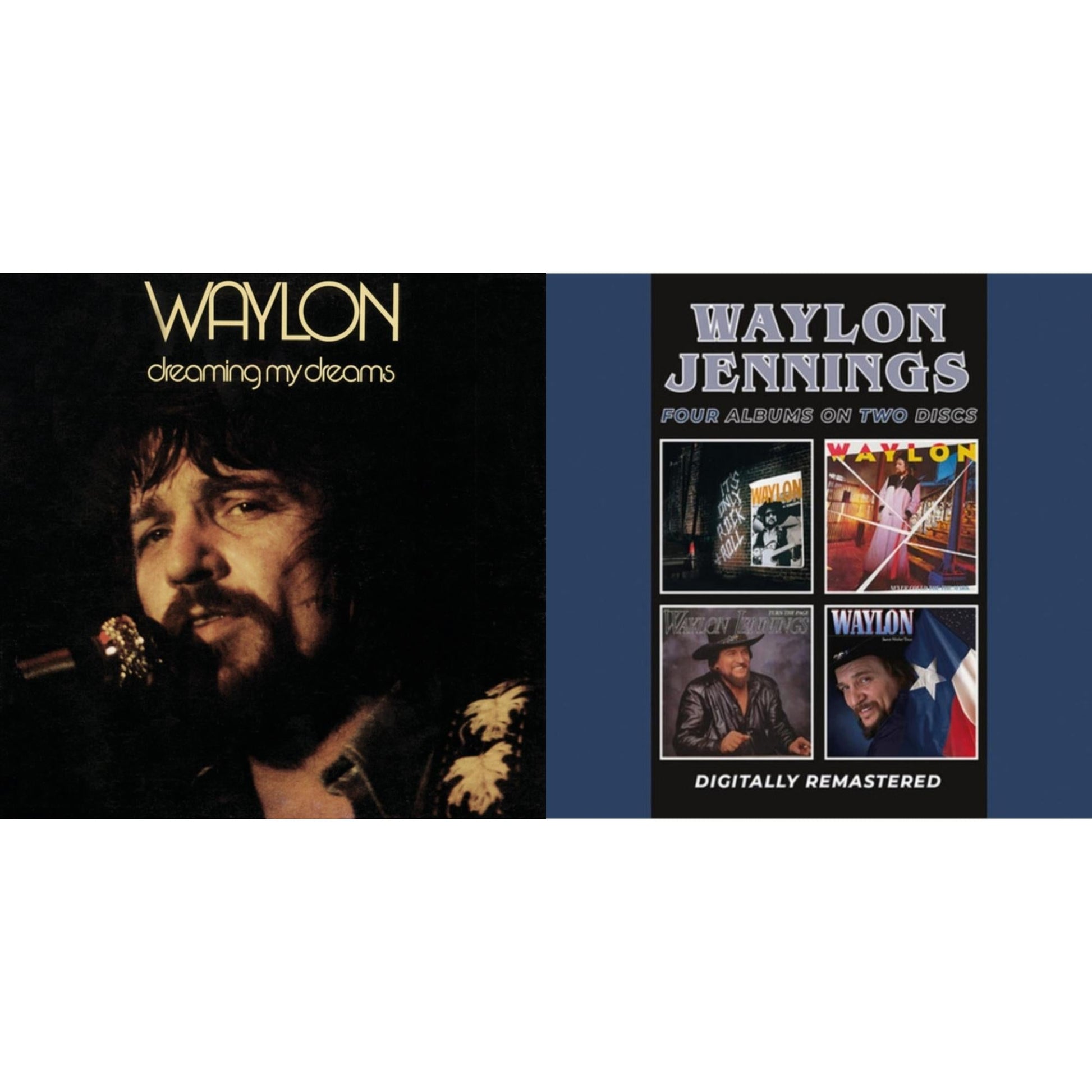 This is a 2 CD SKU bundle.
1.This CD is brand new.Format: CDMusic Style: Honky TonkThis item's title is: Dreaming My DreamsArtist: Waylon JenningsLabel: SONY SPECIAL MARKETINGBarcode: 886919875027Release Date: 12/6/2012
2.This CD is brand new.