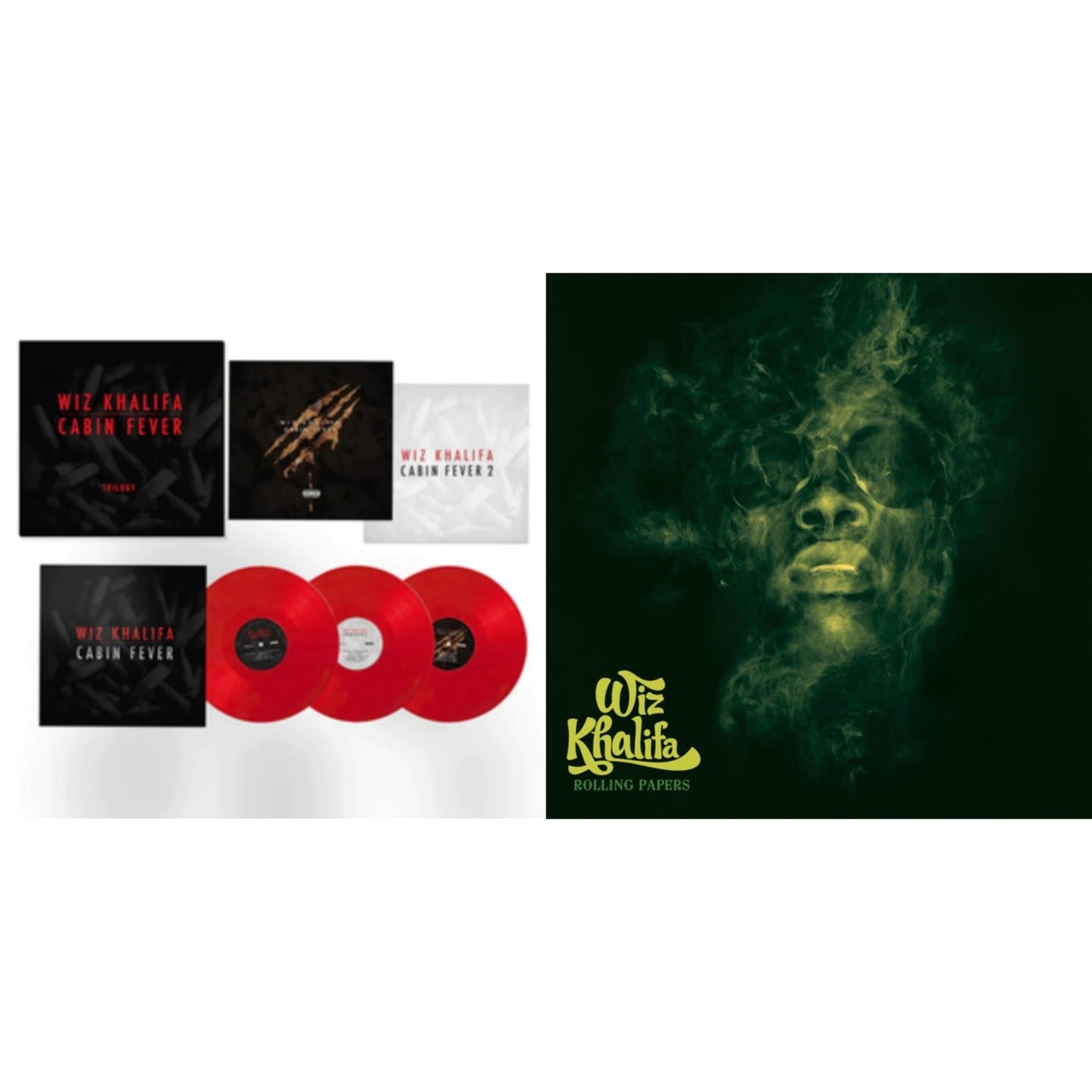 This is a 2 LP Vinyl SKU bundle.
1.This LP Vinyl is brand new.Format: LP VinylThis item's title is: Cabin Fever Trilogy (3LP/Red Vinyl)Artist: Wiz KhalifaBarcode: 711574945115Release Date: 3/8/2024
2.This LP Vinyl is brand new.