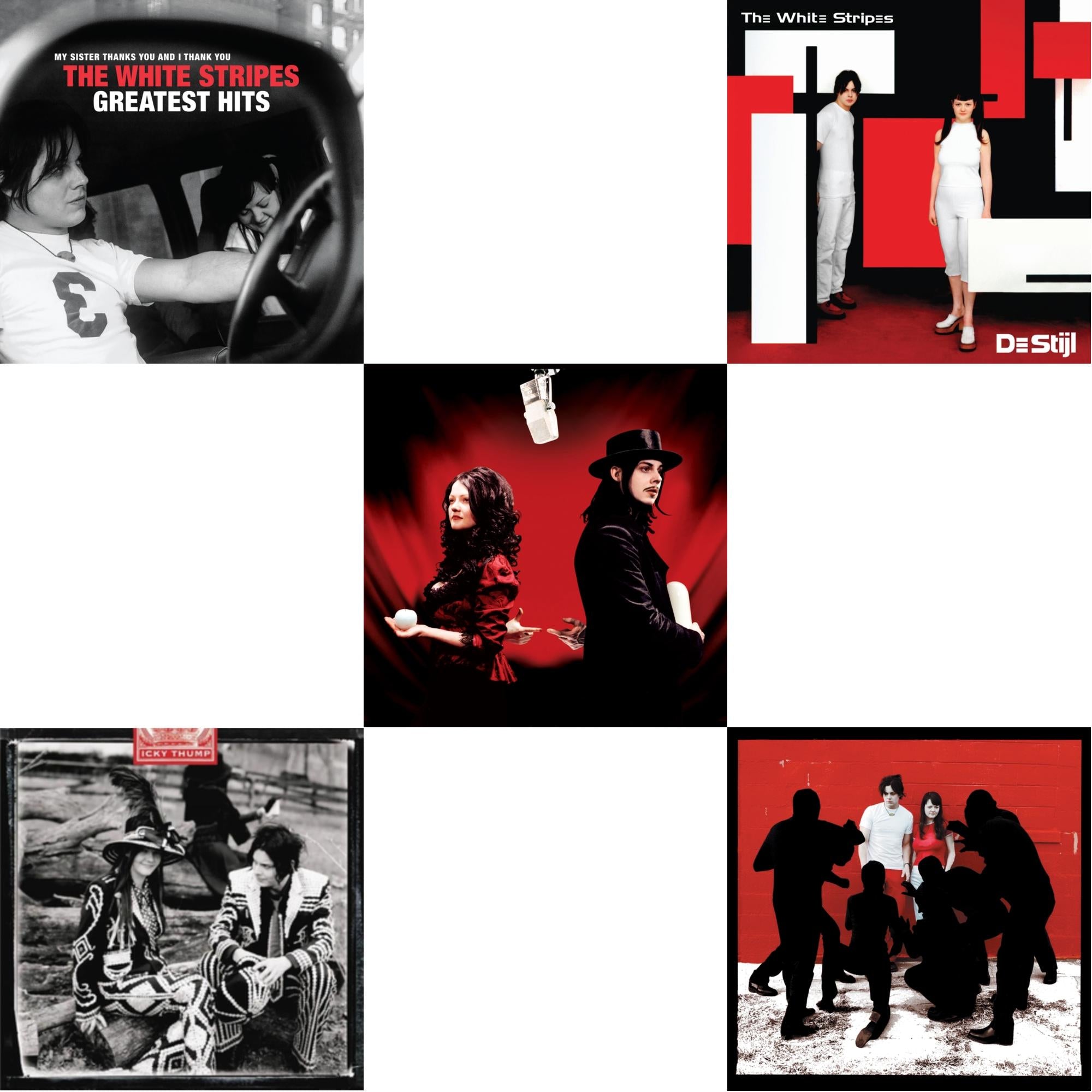 Greatest Hits (2LP/Black & Red Vinyl) & Icky Thump (2LP) & Get Behind Me Satan (2LP/20Th Anniversary/1-Red W/ Black Wisp & 2-Clear W/ Black Wisp Vinyl) & De Stijl & White Blood Cells (Reissue)