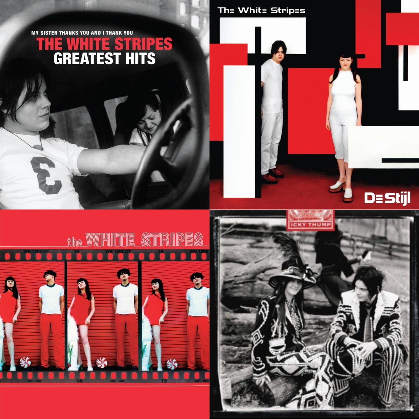 This is a 4 LP Vinyl SKU bundle.
1.This LP Vinyl is brand new.Format: LP VinylMusic Style: HouseThis item's title is: White Stripes Greatest Hits (2LP)Artist: White StripesLabel: Modular RecordingsBarcode: 813547029638Release Date: 12/4/2020
2.This LP Vinyl is brand new.