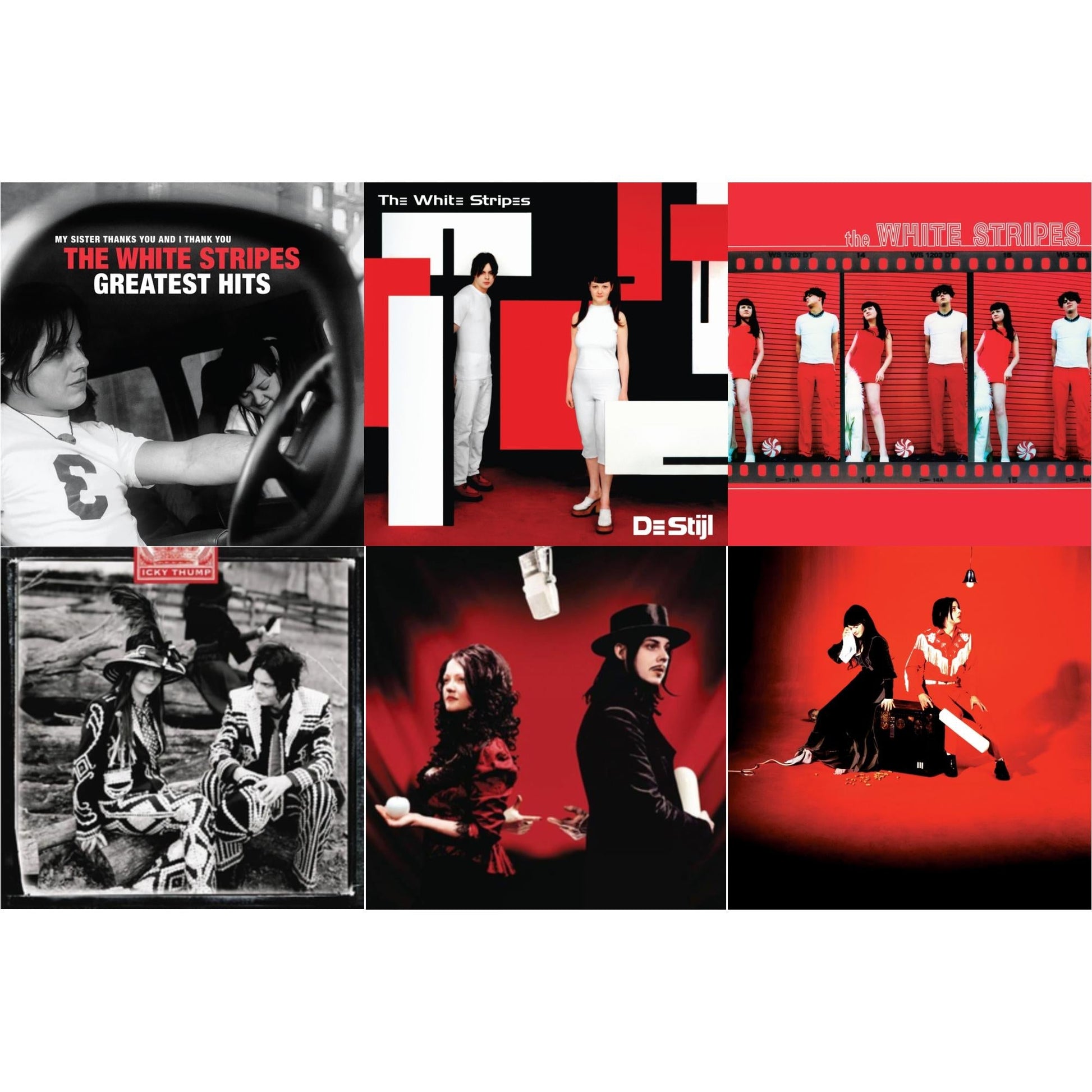 This is a 6 LP Vinyl SKU bundle.
1.This LP Vinyl is brand new.Format: LP VinylMusic Style: HouseThis item's title is: White Stripes Greatest Hits (2LP)Artist: White StripesLabel: Modular RecordingsBarcode: 813547029638Release Date: 12/4/2020
2.This LP Vinyl is brand new.