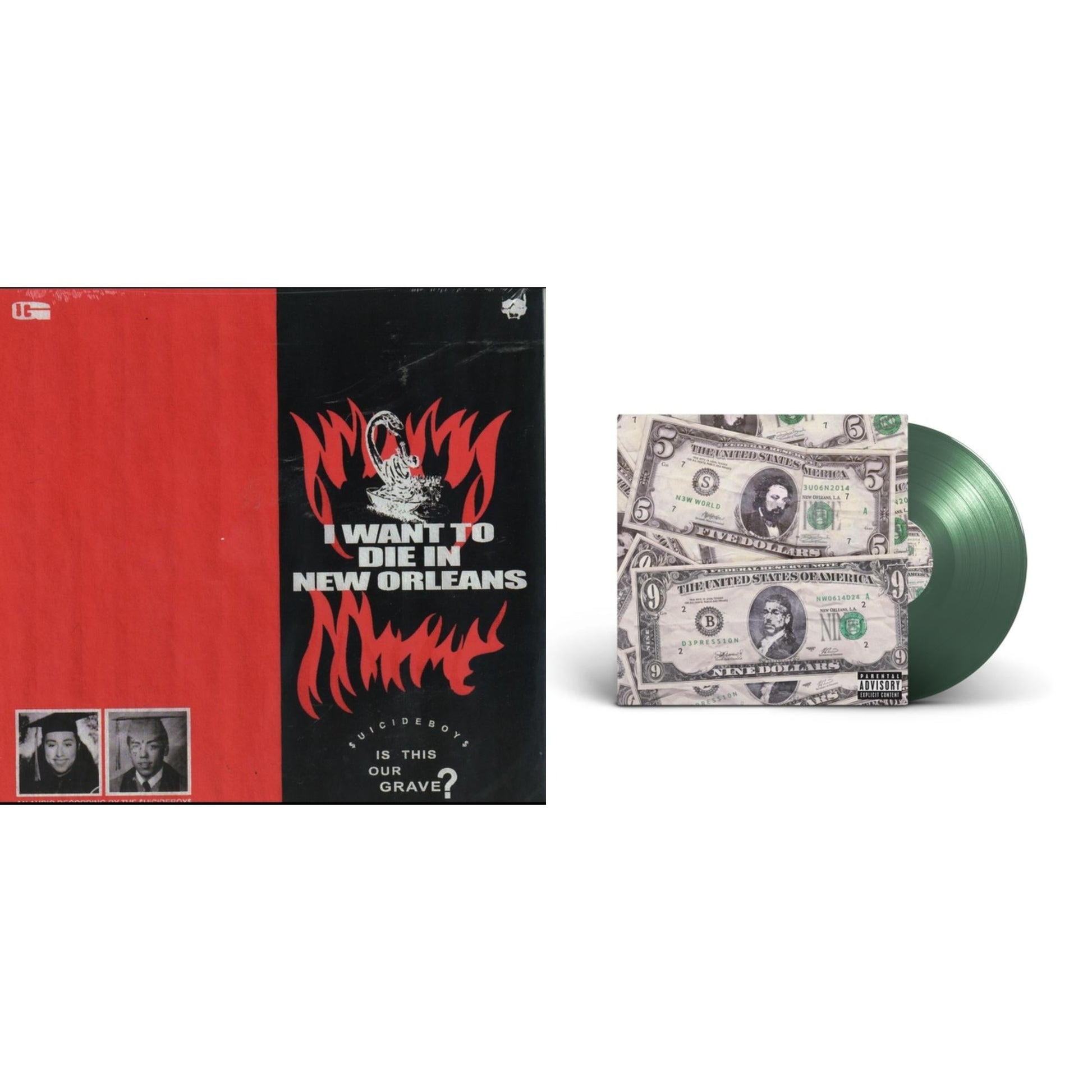 This is a 2 LP Vinyl SKU bundle.
1.This LP Vinyl is brand new.Format: LP VinylMusic Style: TrapThis item's title is: I Want To Die In New Orleans (Red/Black LP Vinyl)Artist: $Uicideboy$Label: G*59 RecordsBarcode: 842812109126Release Date: 1/3/2022
2.This LP Vinyl is brand new.