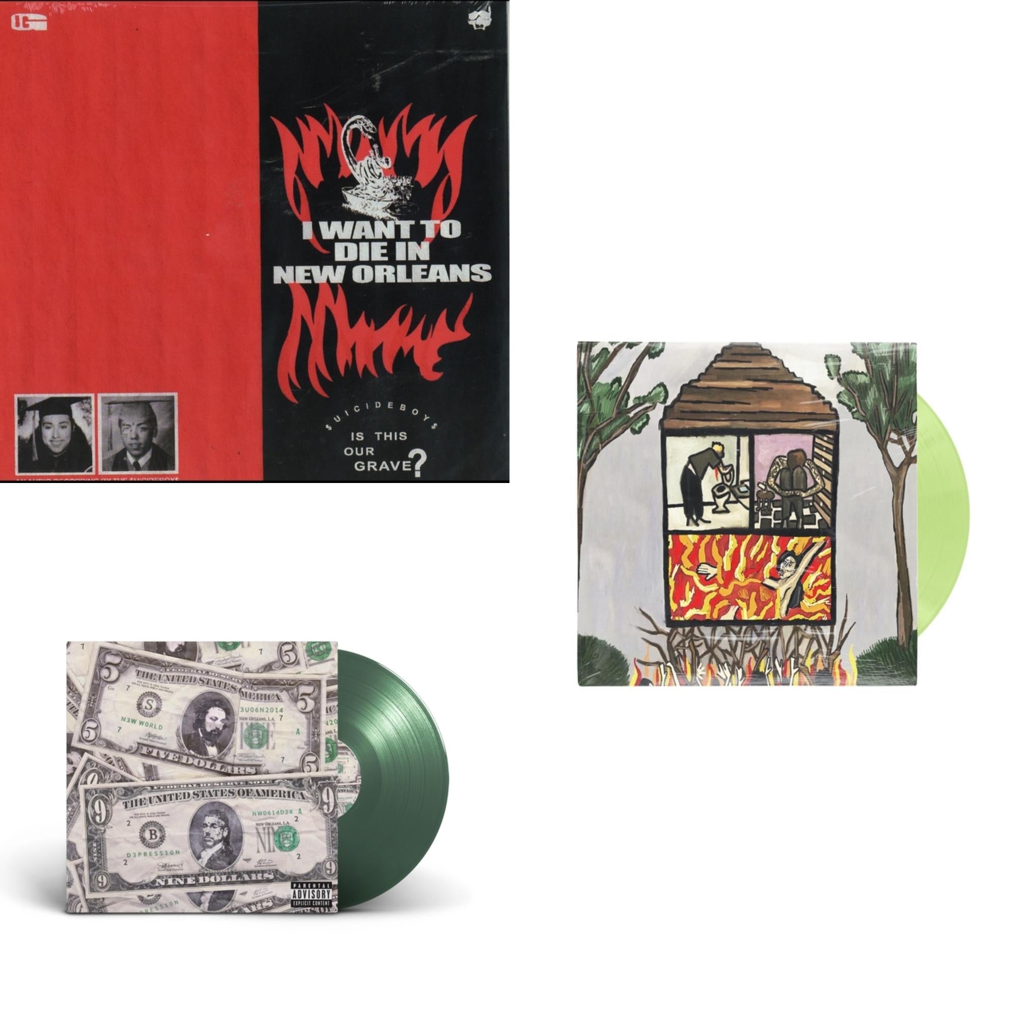 Long Term Effects Of Suffering (Glow Green LP Vinyl) & New World Depression (Coke Bottle LP Vinyl) & I Want To Die In New Orleans (Red/Black LP Vinyl)