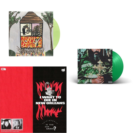This is a 3 LP Vinyl SKU bundle.
1.This LP Vinyl is brand new.Format: LP VinylMusic Style: Cloud RapThis item's title is: Long Term Effects Of Suffering (Glow Green LP Vinyl)Artist: $Uicideboy$Label: G*59 RecordsBarcode: 196292283754Release Date: 5/13/2022
2.