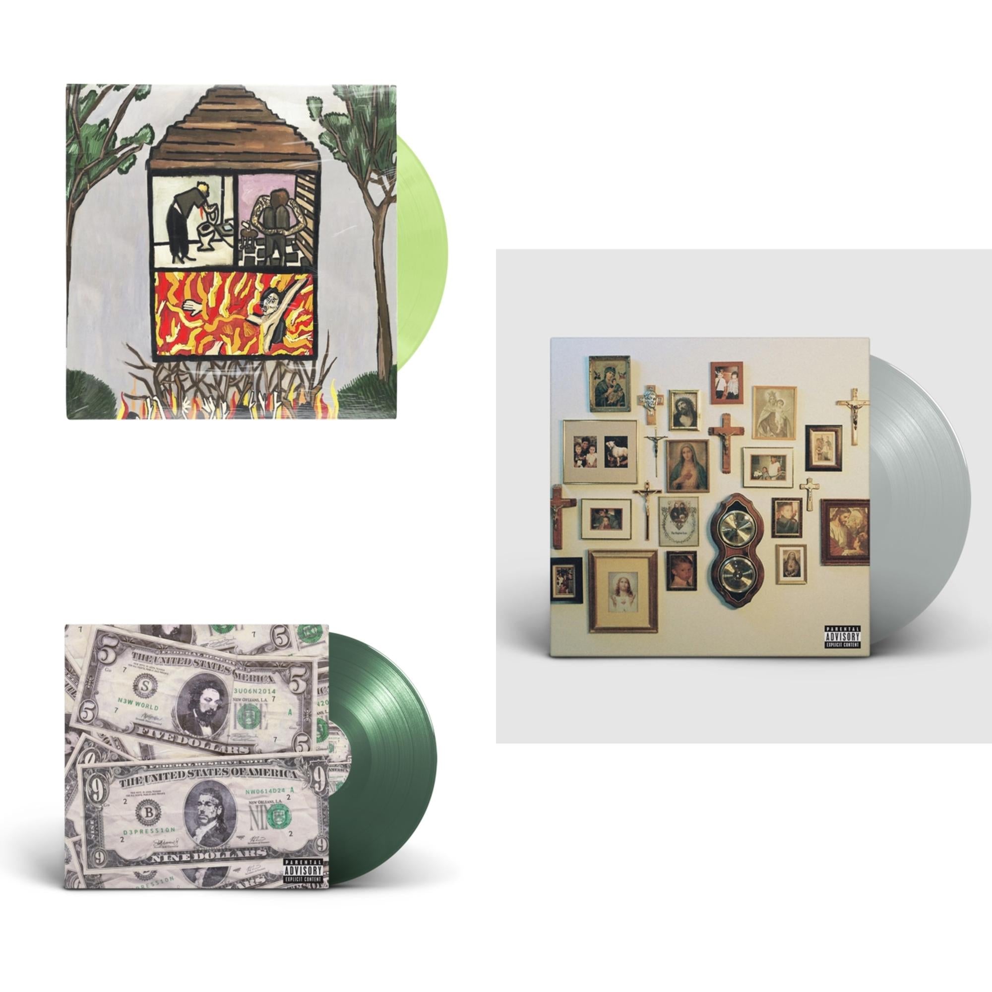 Long Term Effects Of Suffering (Glow Green LP Vinyl) & New World Depression (Coke Bottle LP Vinyl) & Thy Kingdom Come (Translucent Natural LP Vinyl)