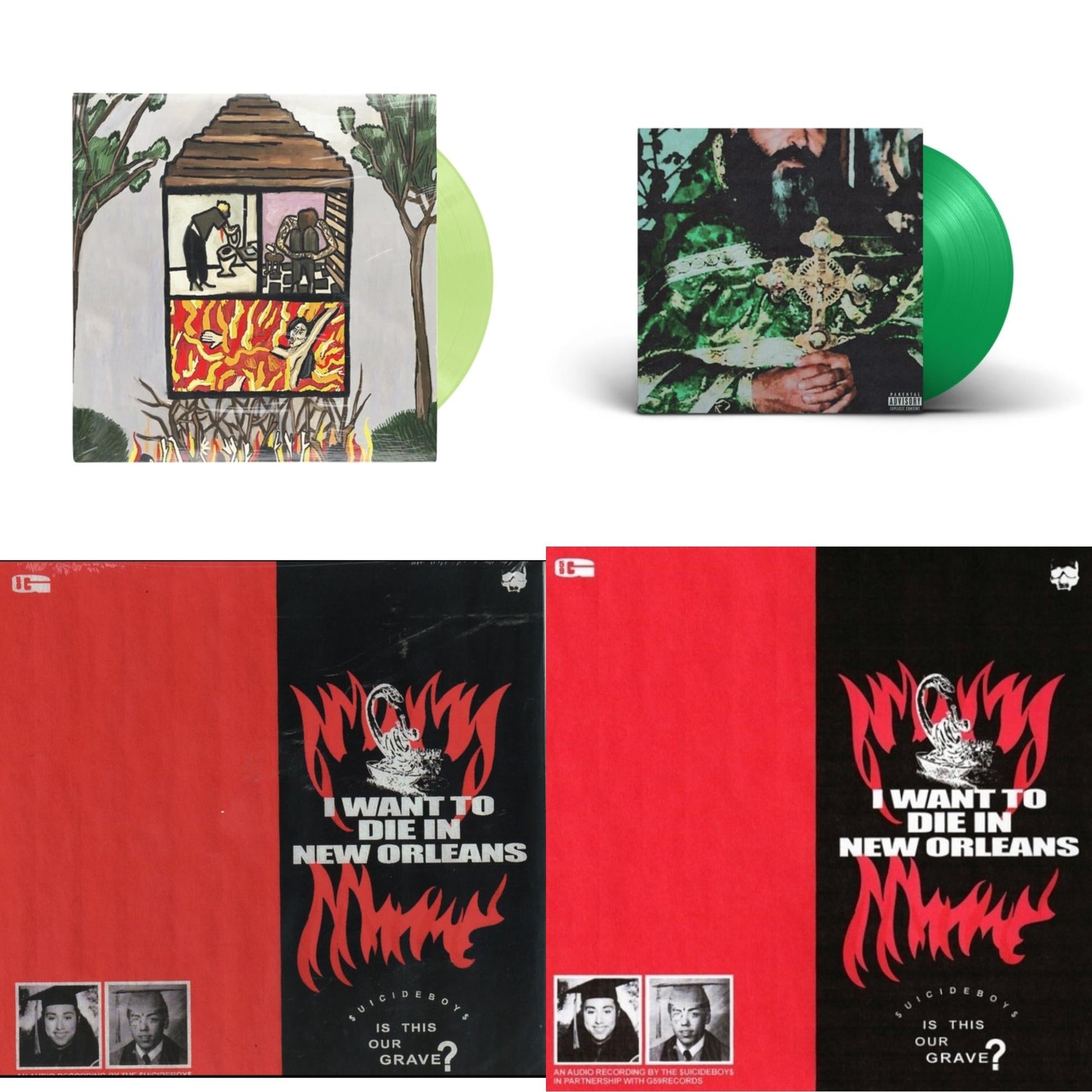 This is a 4 LP Vinyl SKU bundle.
1.This LP Vinyl is brand new.Format: LP VinylMusic Style: Cloud RapThis item's title is: Long Term Effects Of Suffering (Glow Green LP Vinyl)Artist: $Uicideboy$Label: G*59 RecordsBarcode: 196292283754Release Date: 5/13/2022
2.