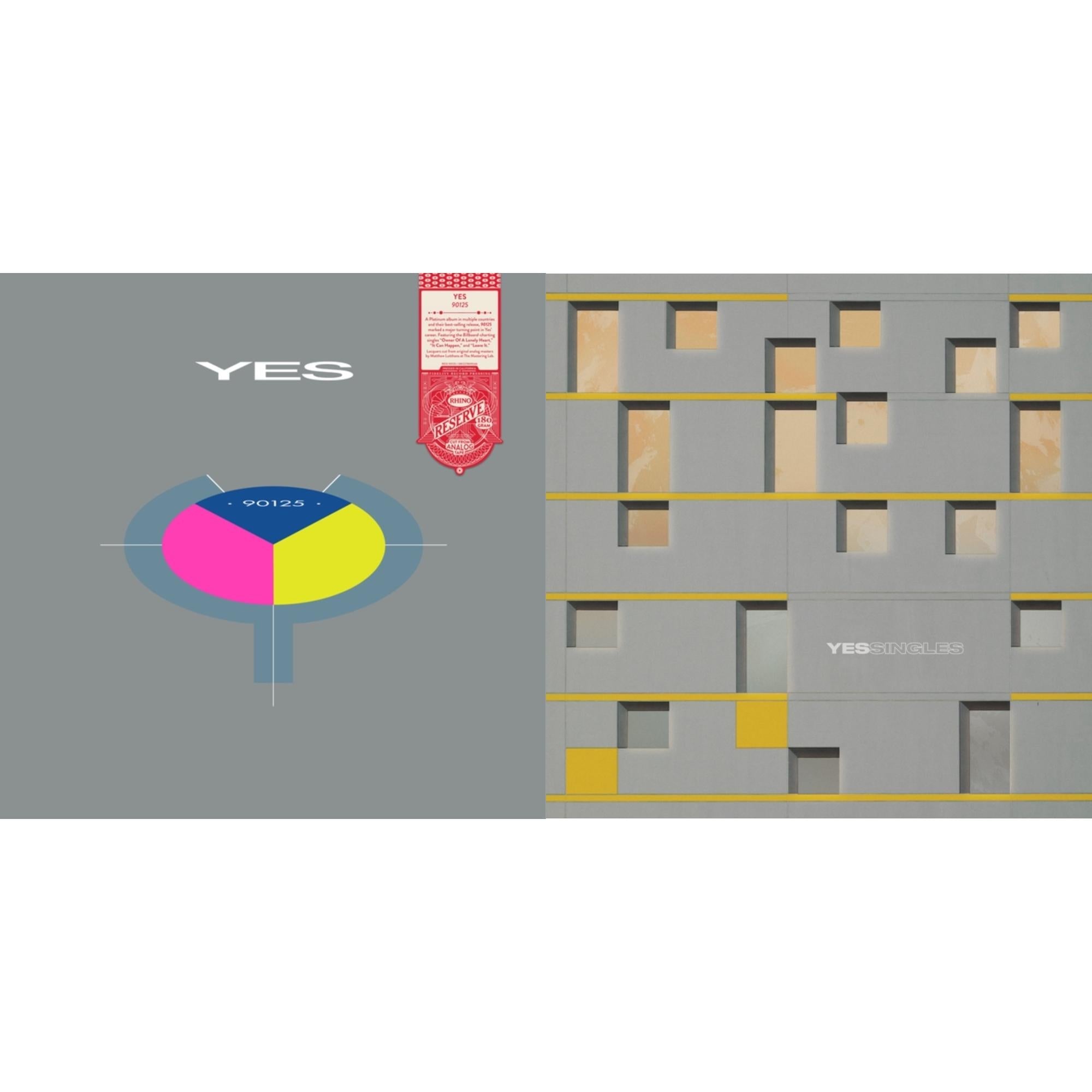 90125 (Rhino Reserve) (Rocktober) & Yessingles (Yellow/Orange/Black Splatter LP Vinyl) (Rocktober)