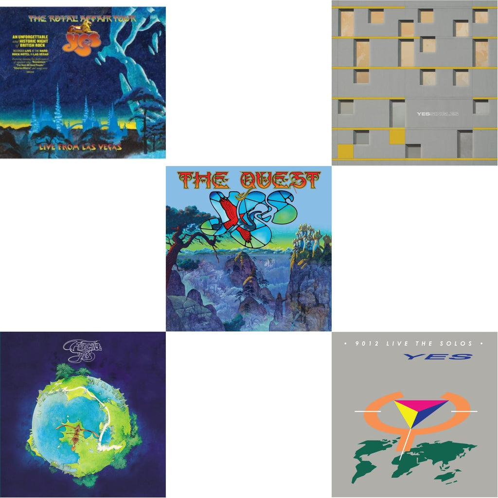Yessingles (Yellow/Orange/Black Splatter LP Vinyl) (Rocktober) & Quest (2LP/2CD/Sky Blue Vinyl) (I) & Royal Affair Tour (Live In Las Vegas) & Fragile (Super Deluxe/LP/CD/DVD) & 9012Live - The Solos (180G/Limited Edition)