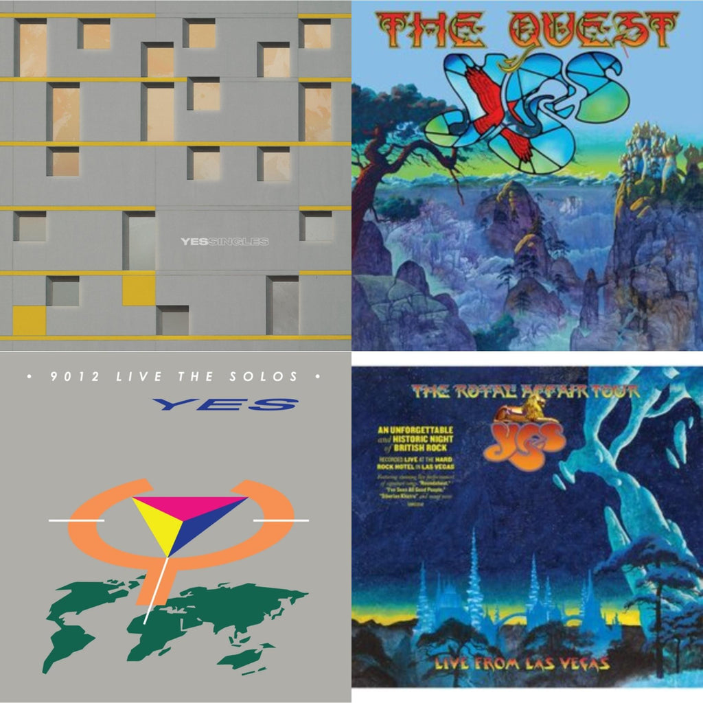 Yes - Yessingles (Yellow/Orange/Black Splatter LP Vinyl) (Rocktober) & Quest (2LP/2CD) & Royal Affair Tour (Live In Las Vegas) & 9012Live - The Solos (180G/Limited Edition)