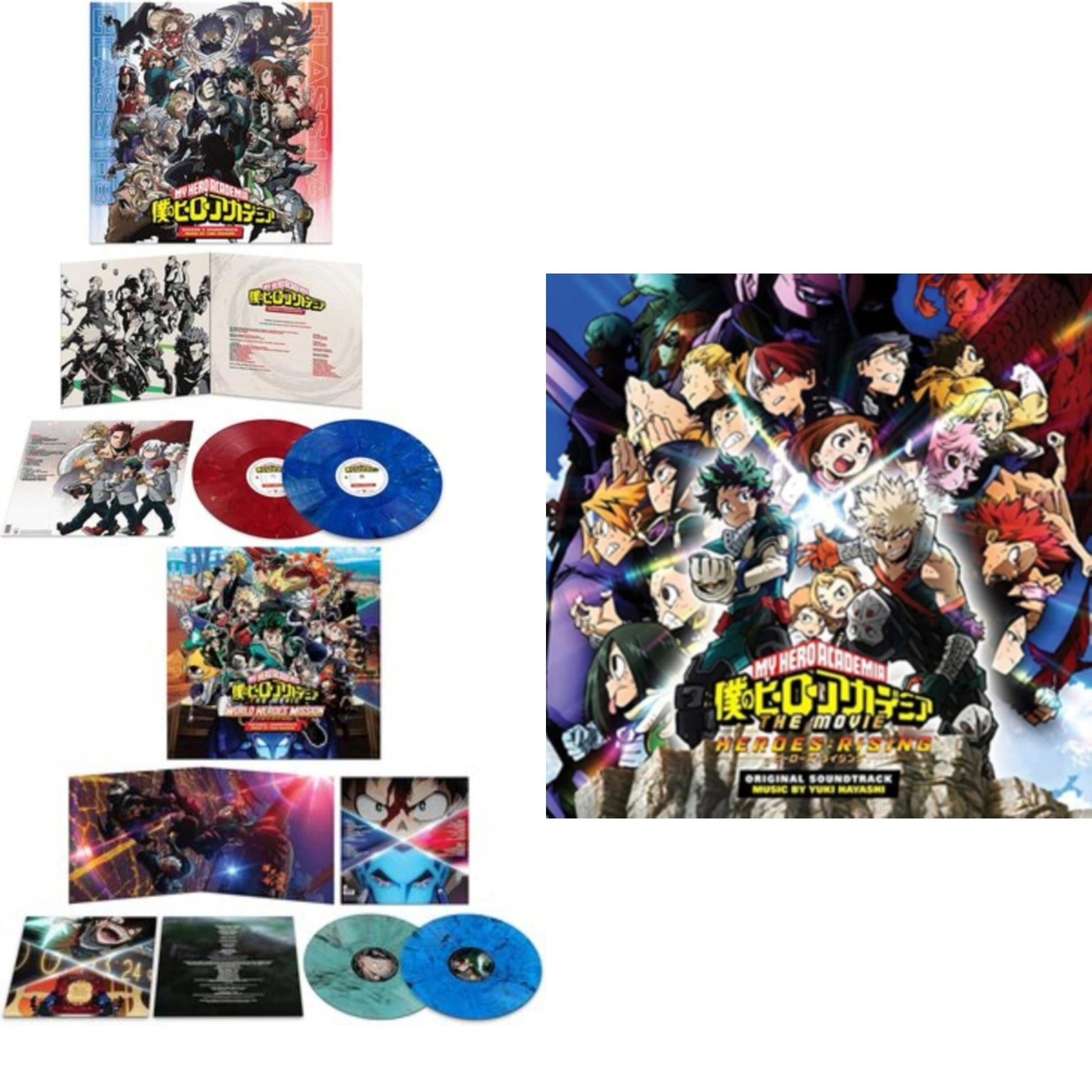 This is a 3 LP Vinyl SKU bundle.
1.This LP Vinyl is brand new.Format: LP VinylMusic Style: HouseThis item's title is: My Hero Academia: Season 5 Ost (2LP/1-Opaque Blue Marble/2-Opaque Red Mable Vinyl)Artist: Yuki HayashiLabel: MILANBarcode: 194398892511Release Date: 3/18/2022
2.