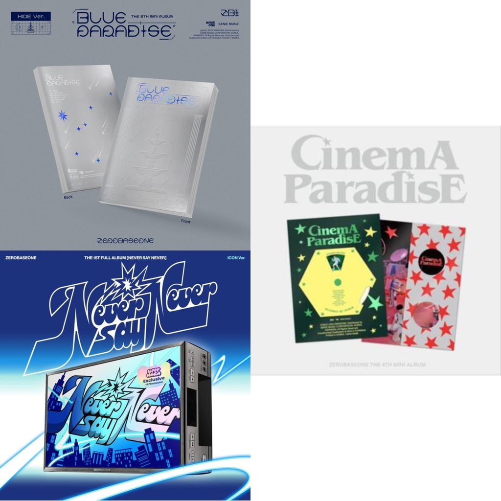 Blue Paradise (Hide Ver.) & Never Say Never (Icon Ver.) & 4Th Mini Album (Cinema Paradise)